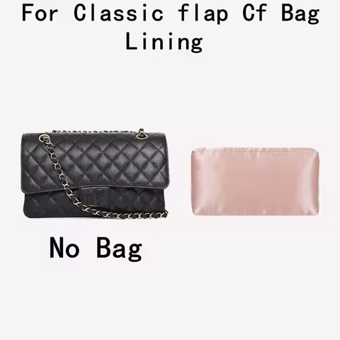 Pure Handmade Silks Fabric Bag Support Lining For Chanel Classic Flap CF Handbag Anti Deformation Co