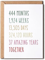 37Th Anniversary Card - Funny 37 Years Wedding Anniversary Card - Funny Wedding Anniversary Card - 3
