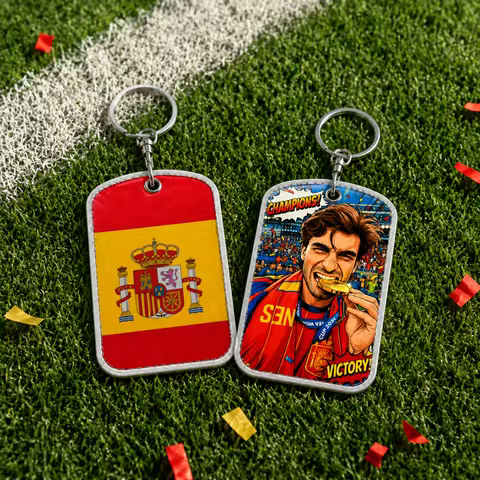 2026 Spain Champion Ferran Torres PU Leather ID Badge Holder Card Cover Fans Gift