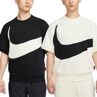 S.G NIKE NSW SWOOSH FB7872-010-113 男生 大LOGO 短袖 短T 大勾 黑色 奶油