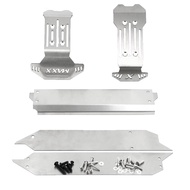 Stainless Steel Front and Rear Chassis Armor Skid Plate Protector for TRAXXAS 1/10 MAXX RC Car Upgra
