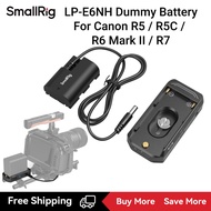 SmallRig แผ่นยึดตั้งกล้องตัวแปลงแบตเตอรี่ NP-F พร้อม LP-E6NH ดัมมี่แบตเตอรี่สำหรับ Canon EOS R5 / R5C / R6 Mark I/ R7และ BMPCC 4K / 6K 4340