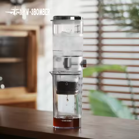 MHW-3BOMBER Iced Coffee Maker 400ml Cold Brewer Portable Cold Brewing Coffee Kettle Glass Coffee Pit