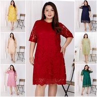 (S - XXL) Dress Jumbo Size Brocade Dress XXL Bigsize XXXL Chinese New Year Christmas Dress