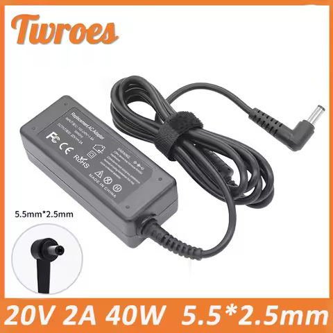 20V 2A 40W 5.5*2.5mm For Lenovo Laptop Charger IdeaPad S10 X110 X120 X130 U310 for MSI U100 U90 U100