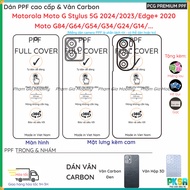PPF & Carbon Texture Sticker Motorola Moto G Stylus 5G 2024/2023/Edge+ 2020/ Moto G84/G64/G54/G34/G2