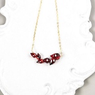 14kgf【花蕾】紅石榴石項鍊