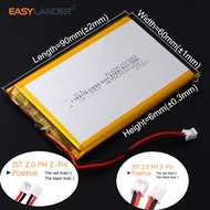 Silicone Wires 3.7V 4000mAh 14.8Wh 606090 Li-Polymer Li LiPo Battery JST PH 2.0mm 2Pin Connector