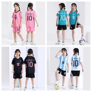 24-25 Season Messi Jersey Set Kids Football Uniform/ Kualiti bagus baju seluar bola sepak kanak-kana