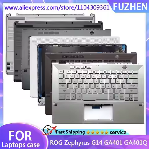 NEW For ROG Zephyrus G14 GA401 GA401Q Laptop LCD Back Cover/Palm Pad/Bottom Cover/US/RU Keyboard/Top