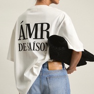 AMR DE SAISON (AIMER)-Logo T-Shirt in White