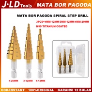 MATA JLD HSS Pagoda Drill Bit Spiral Drill Bit HSS Steel Titanium Spiral Iron Brass Wood Plastic Ste