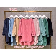 Baju blouse kain Cotton jalur