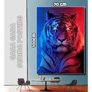 JUMBO TIGER Poster Wall Display Size 100x50cm 100x70cm 150x100cm 200x100cm + FRAME