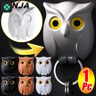 1F Cartoon Owl Magnetic Hook - Space Saving - Wall Mounted Key Hanger Hooks - Home Key Storage Holde