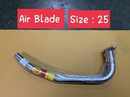 คอท่อ Air Blade สแตนเลส Size 25 mm.