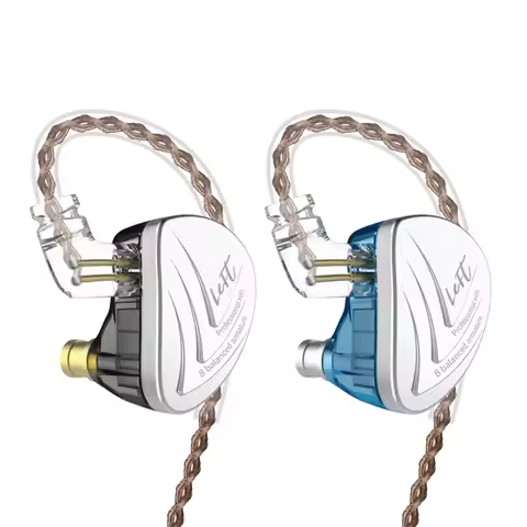 KZ AS16 16BA Balanced Armature Earphones HIFI In Ear Monitor Music Earphones Noise Cancelling Earbud