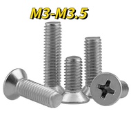 [XNY] Phillips Countersunk Head Screw 304 Stainless Steel Flat Head Screw Extended Small Nail M3/M3.5