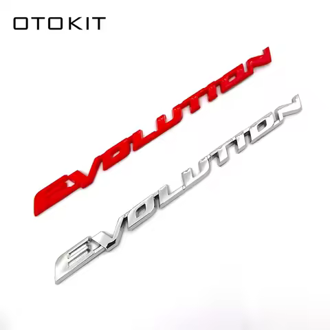 Mitsubishi Emblem 3D ABS Car OTOKIT 1pcs EVOLUTION 3D ABS Car Rear Bumper Trunk Letter Emblem Sticke