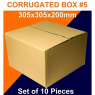 Corrugated Box 5 ( 30x30x20cm) Set of 10 Pcs