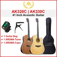 AK Guitar AK-320 / 330C 41 Inch Acoustic Guitar Spruce Top Mahogany Side Back Gitar Akustik