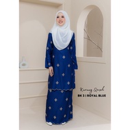 Baju Kurung Sulam Biku Qaseh “Royal Blue” Plus Size