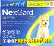 Nexgard Spectra 7.6-15kg MEDIUM (FREE NINJAN VAN DOORSTEP DELIVERY (EXPIRY 31/08/2023)