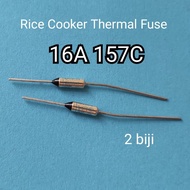 2 biji 16A 157C 250V Rice Cooker Thermal Fuse pressure cooker air fryer thermal fuse