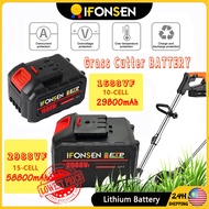 IFONSEN Large capacity 2988VF lithium battery Lawn Mower battery for grass cutter  Cordless drill wr