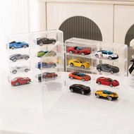 1: 64 Car Model Storage Box Children's Toy Transparent Display Rack 8 Grid Cabinet Rack Dustproof