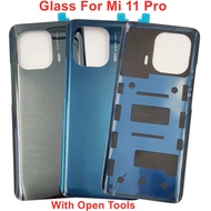 For Xiaomi Mi 11 Pro Battery Glass Cover Hard Back Door Rear Lid Housing Panel Mi 11 Pro 5G Case + Original Adhesive Glue