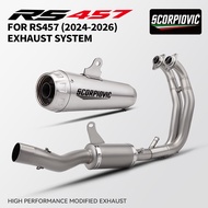 For RS457 RS 457 2024-2025 Motorcycle Exhaust Modify Front Link Pipe Stainless 51mm Escape Manifold 