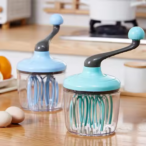 Home kitchen rotating egg beater, cake shop butter mixer, hand cranked baking foam cake mixer