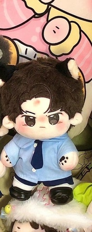 Wang Yibo Cotton Doll Boy In Stock 20cm Naked Doll Doll 20cm Cute Leopard Cake Doll Xiao Zhan Doll C