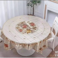 📣📣Alas Meja Makan Bulat 8 kerusi. 180CM Round Dining table table cloth. Berbunga 3D  Metalic, PVC Wa