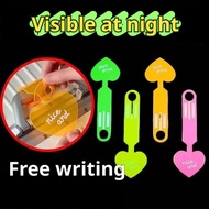 PVC Fluorescent Heart Luggage Tag Creative Travel Bag Name Tag Anti-Lost ID Tag Suitcase Bag Accesso