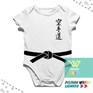 Jumper Bayi Custom Karate| Baju Bayi 0 - 12 bulan | Jumper Bayi Lucu - Putih, M
