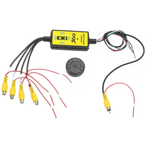 4To1 Car Panoramic 360 Camera Video Reversing Switch Box Car Blind Spot Camera Video Switch Box Wire