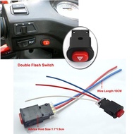 TOMBOL Hazard Switch Universal Hazard Motorcycle Light On Off Switch Button