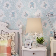 Self-adhesive wallpaper for a cozy bedroom3D 3D Children's Room Cartoon Girl Pink Non-Woven Wallpape