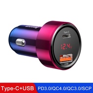 Baseus Car Charger 45W USB Type C Quick Charger QC4.0 QC3.0 Fast PD Charger for iPhone Xiaomi Samsun