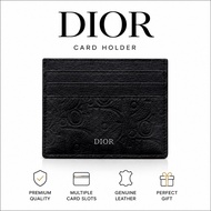 100％ Original DIOR business card holder leather credit card wallet storage men wallet greeting card 