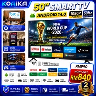 KOAlKA 50-inch Smart TV with Built-in Speaker & Supports WiFi |  無邊框  Supports YouTube & Digital TV 