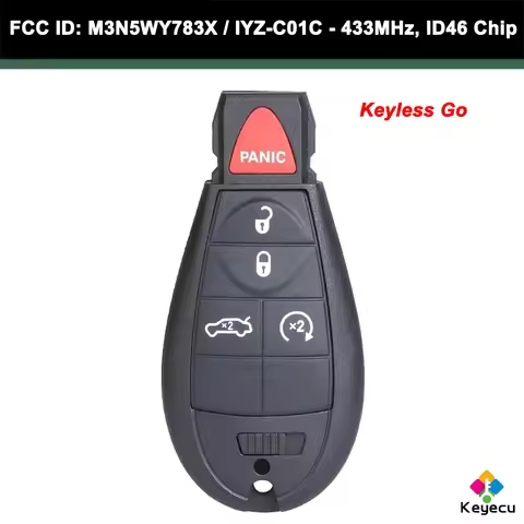 KEYECU Keyless Go Smart Remote Key With 5 Buttons for Chrysler 300 for Dodge Magnum Charger Challeng
