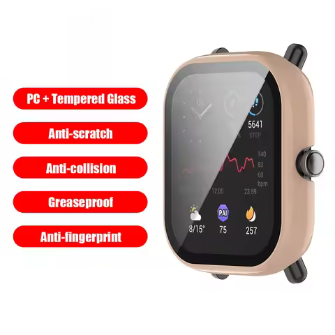 Tempered Glass Film Screen Protector for Huami Amazfit GTS 2 Mini (Pink)
