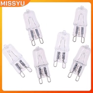 MISSYU 10Pcs G9 Pin Halogen 120V 25W 40W 60W Light Bulb JCD G9 MISSYU