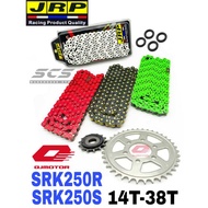 QJ MOTOR Sprocket Set SRK250S SRK250R JRP 520 O-Ring CLIP COLOR RED WHITE Chain 14-38 Spoket ORING O