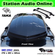 TAKA MD-390 Car Roof Box [Explorer Series] [L Size] [Glossy Black] [Universal Roof Rack] Cargo ROOFBOX