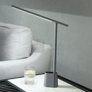 Syllere - 送貨上門 -無線護眼便攜式充電折疊檯燈 | 3色模式 250流明自動調光 | 適合緊急情況 閱讀 繪畫 工作使用 | 智能可觸控學習閱讀檯燈 座枱燈 護眼燈 床頭燈 深空灰 [平行