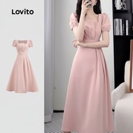 trendy3-Lovito Elegant Plain Pleated Dress for Women L133ED888